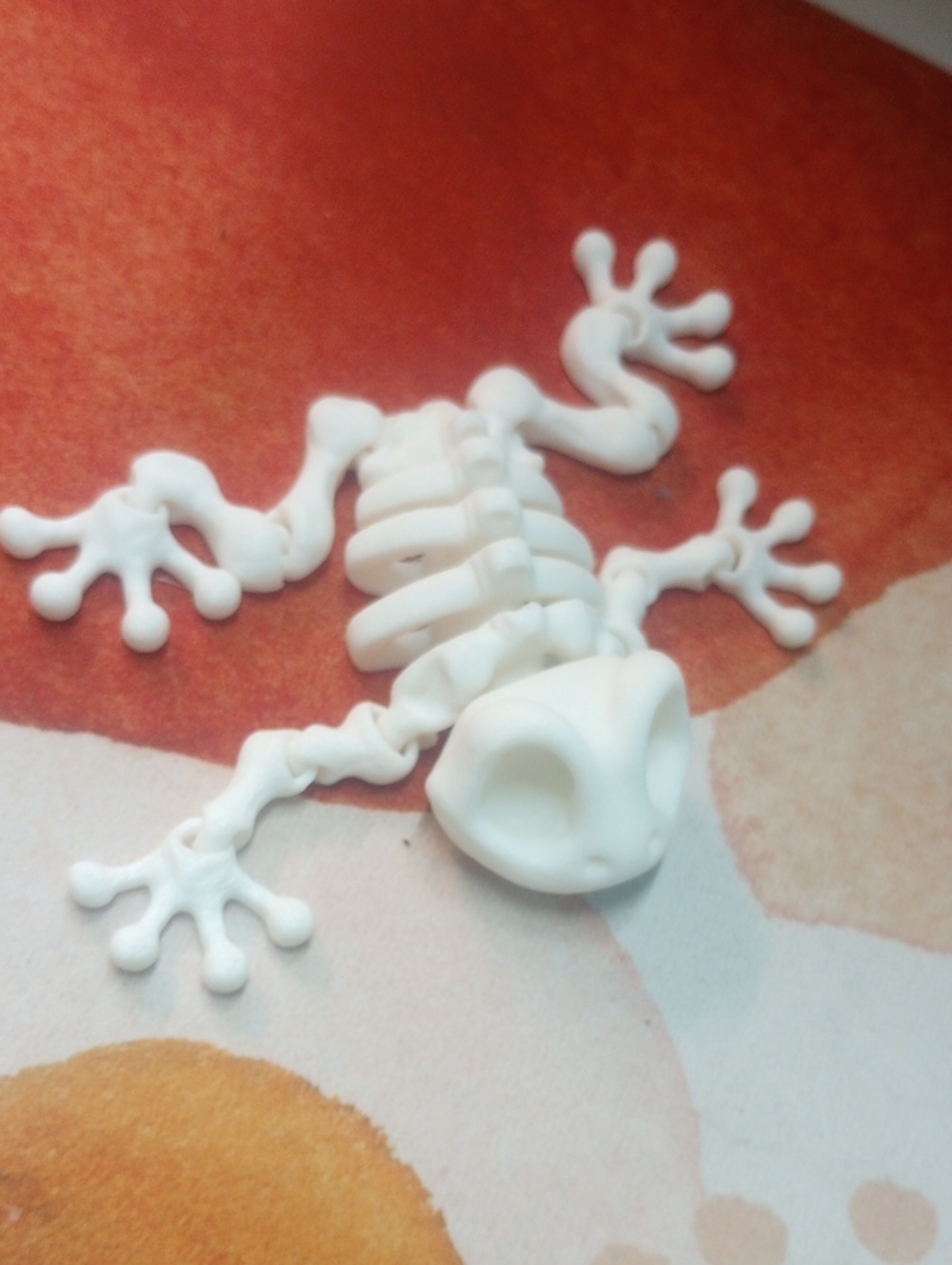White Gecko Reptile Fidget Toy